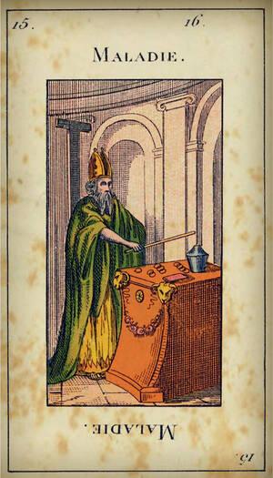 tarot etteilla carte 15 maladie