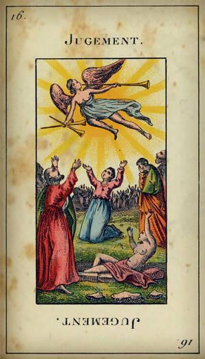 tirage tarot etteilla Carte 16 : Le Jugement Dernier
