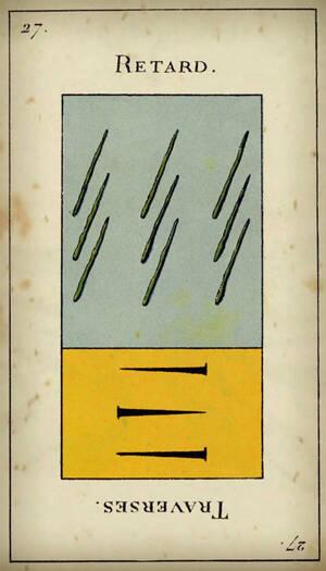tirage tarot etteilla Carte 27 : Neuf de Bâton