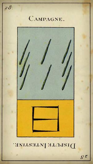 tirage tarot etteilla Carte 28 : Huit de Bâton