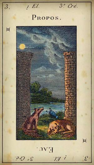 tarot etteilla carte 3 propos eau Gémeaux