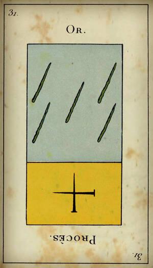 tirage tarot etteilla Carte 31 : Cinq de Bâton