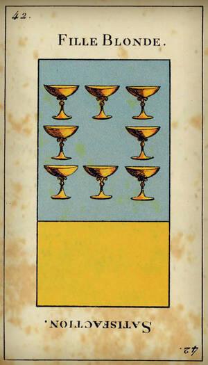 tirage tarot etteilla Carte 42 : Huit de Coupe