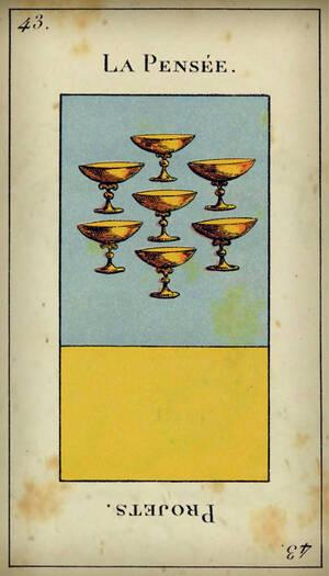 tirage tarot etteilla Carte 43 : Sept de Coupe