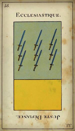 tirage tarot etteilla Carte 55 : Neuf d&rsquo;Épée