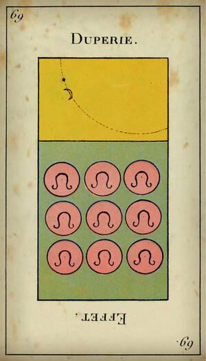 tirage tarot etteilla Carte 69 : Neuf de Denier