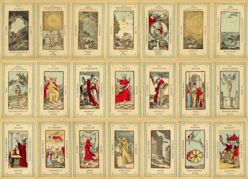 etteilla tarot planche ancienne