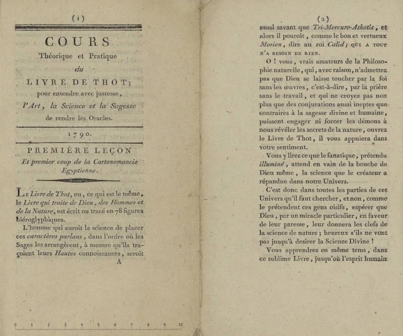 Livre de Thot 1789
