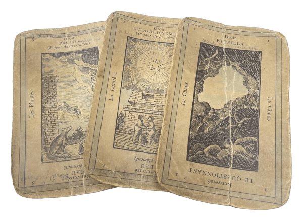 photo vieux jeu etteilla 3 cartes photo vieux jeu etteilla 3 cartes