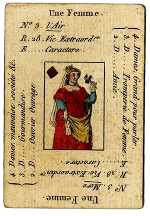 petit etteilla dame carreau femme tirage tarot etteilla Petit Étteilla : Dame de Carreau