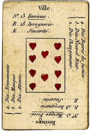 tirage tarot etteilla Petit Étteilla : Dix de Cœur