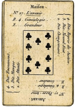 tirage tarot etteilla Petit Étteilla : Dix de Trèfle